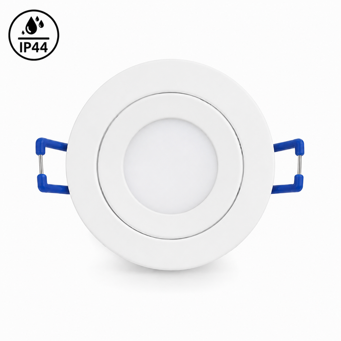 Mini LED Einbaustrahler 3W 230V IP44 Weiß Matt – Dimmbar, 3000K/6000K, Ø55mm