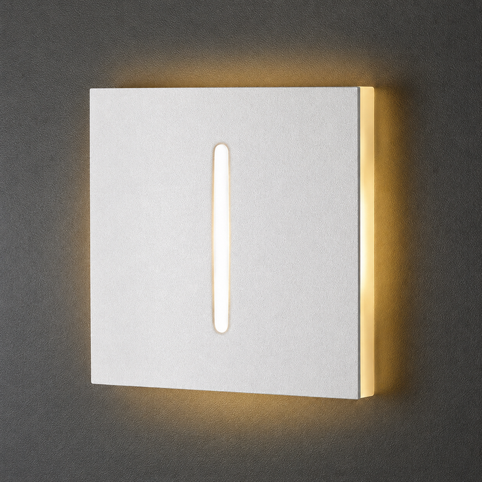 Treppenbeleuchtung - LED Wandeinbauleuchte Schlitz in Weiß - 230V 1,5W