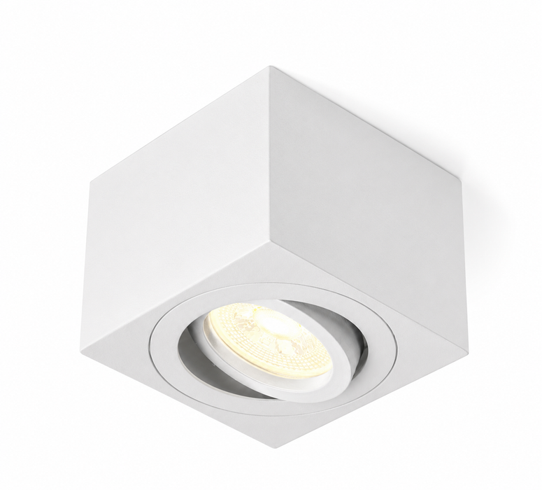 LED Aufbauleuchte Flach – Weiß Eckig – 5W – Dimmbar – 230V
