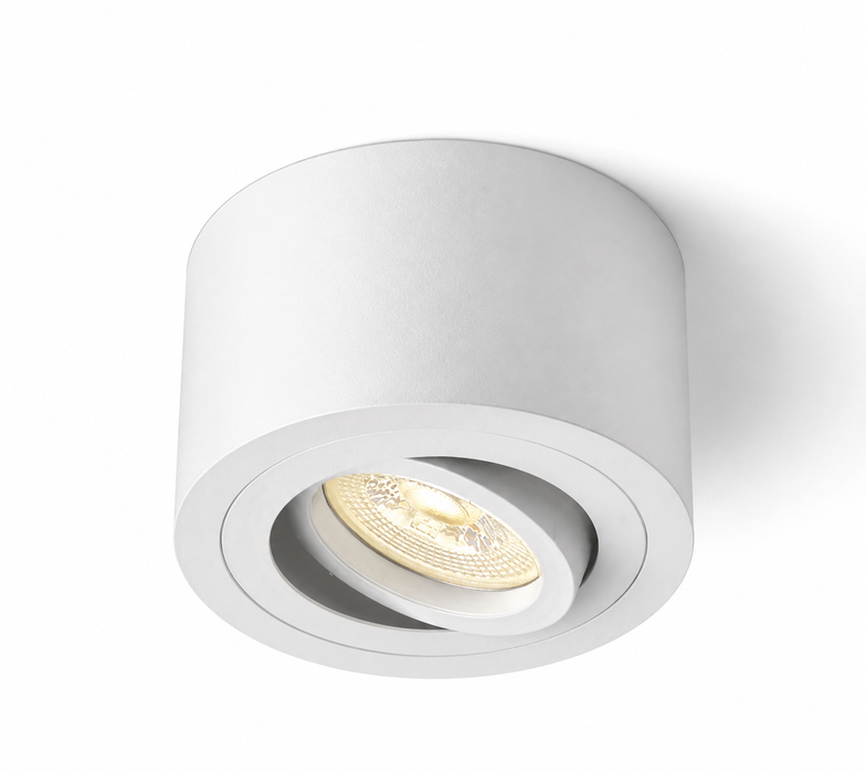 LED Aufbaustrahler Flach Weiß Rund – 5W Dimmbar – 230V – 120°