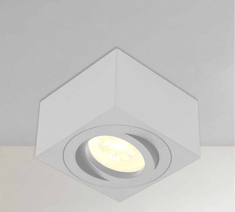 LED Aufbauleuchte Flach – Weiß Eckig – 5W – Dimmbar – 230V